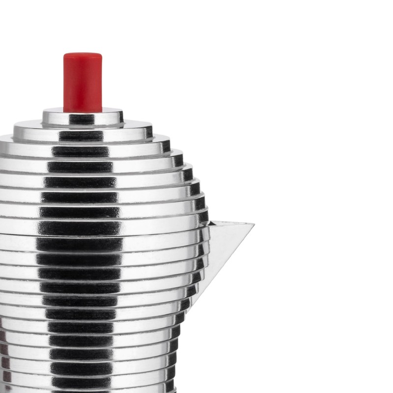 Alessi MDL02/1 R Kaffeekanne, Aluminium, rot, 7.5 x 10.5 x