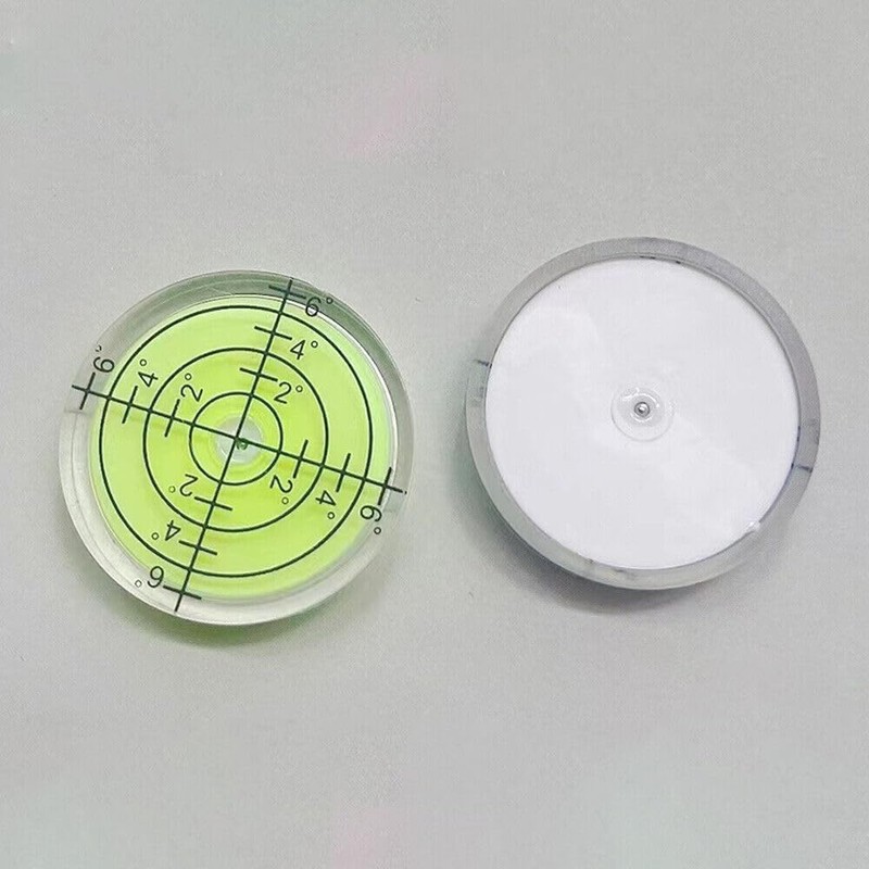 20Pcs Circular Bubble Level Bullseye Degree Marked Surface Round Spirit
