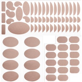 18pcs Mole Skin for Blisters,Adhesive Moleskin Padding Multi-Shaped & Oblate & Oval Moleskin Tape for Shoes,Toes,Heels,Calluses(Complexion)