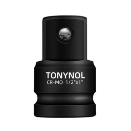 TONYNOL Impact Socket Adapter 1/2" F to 1" M,Cr-Mo Steel, Enhances Impact Driver Conversions, For Auto and Construction Use.