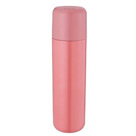 BergHOFF Leo 18/10 Stainless Steel Thermal Flask 500ml/16.9oz Vacuum Insulated Bottle with Cup for Coffee, Hot drink and Cold drink, water, Push-in Lid, Double Wall Construction, Pink