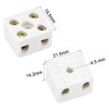 uxcell 2 Way Ceramics Terminal Blocks High Temp Porcelain Ceramic