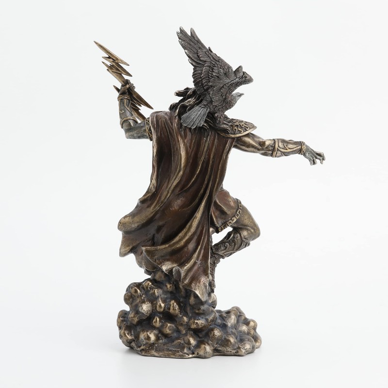 Veronese Design 11 3/4" Zeus Greek God Holding Thunderbolt with