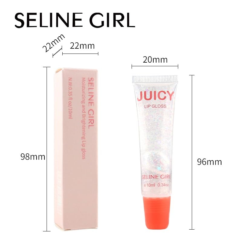 INTOPOP Lip Gloss Tint: Moisturizing Glossy Lip Lipstick, Pin Clip,