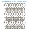 TOPROD 24 Pack Shower Curtain Hooks Rings, Double Sided Shower