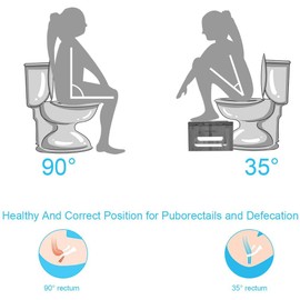 AmazerBath 8.5 Inches Bamboo Toilet Stool, Collapsible Poop Stool for Bathroom, Natural Color