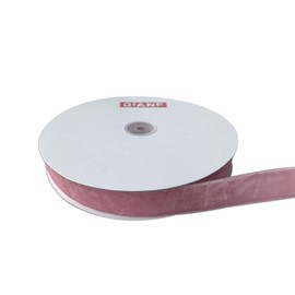 QIANF Vintage Pink Velvet Ribbon, 1 Inch X 25Yd