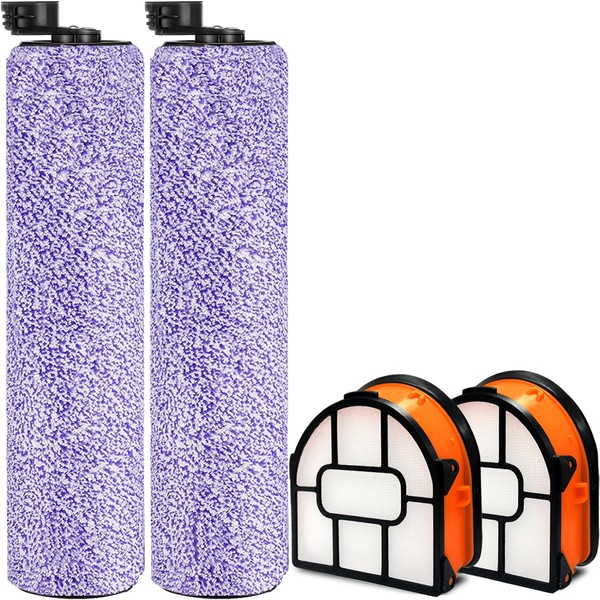 4-Pack WDB1F2 Replacement Brushroll & Filte Bundle for Shark WD101