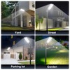 WERCHTAY 2 Pack Solar Street Lights Outdoor Waterproof, 6500K 504
