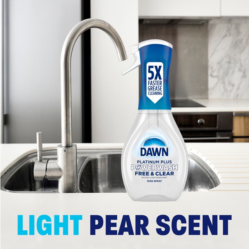 Dawn Free & Clear Powerwash Dish Spray, Dish Soap, Pear