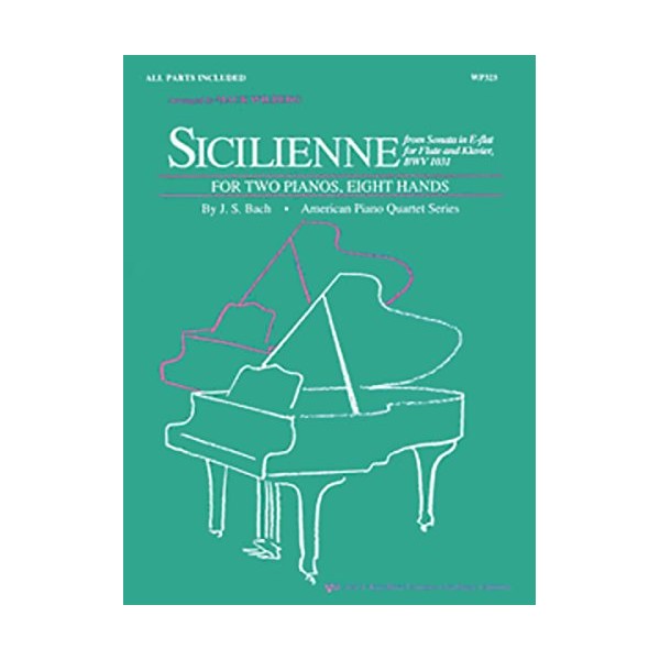 WP323 - Sicilienne by Bach - Two Piano Eight Hands
