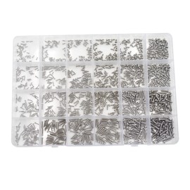 24 Kinds M1 M1.2 M1.4 M1.5 M1.7 M2 304 Stainless Steel Phillips Pan Head Small Self Tapping Screws Assortment Kit