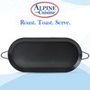 Alpine Cuisine Nonstick Oval Comal Griddle 17.5x8-Inch - Black Carbon