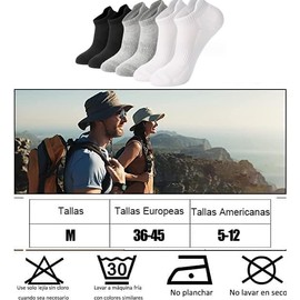 Calcetines Hombre y Mujer, 6 Pares Calcetines Deportivos Tobilleros de Algodón, Calcetín Algodón de Corte Bajo, Calcetas Casual Antideslizante y Duradero, Tiñes Hombre y Mujer Transpirables-Blancos