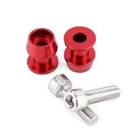Voluxe 8mm Motorcycle CNC Swing Arm Spool, Aluminium Alloy Sliders Stand Swingarm Bobbins Professional 2Pcs Swing Arm Spool Swing Arm Adapter(8mm Red)
