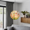 Paper Lampshade Hanging Light Shade 30cm, Oriental Ribbed Japanese Ceiling