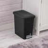 Sterilite 2.7 Gallon Rectangular Step On Kitchen Trash Bin Plastic