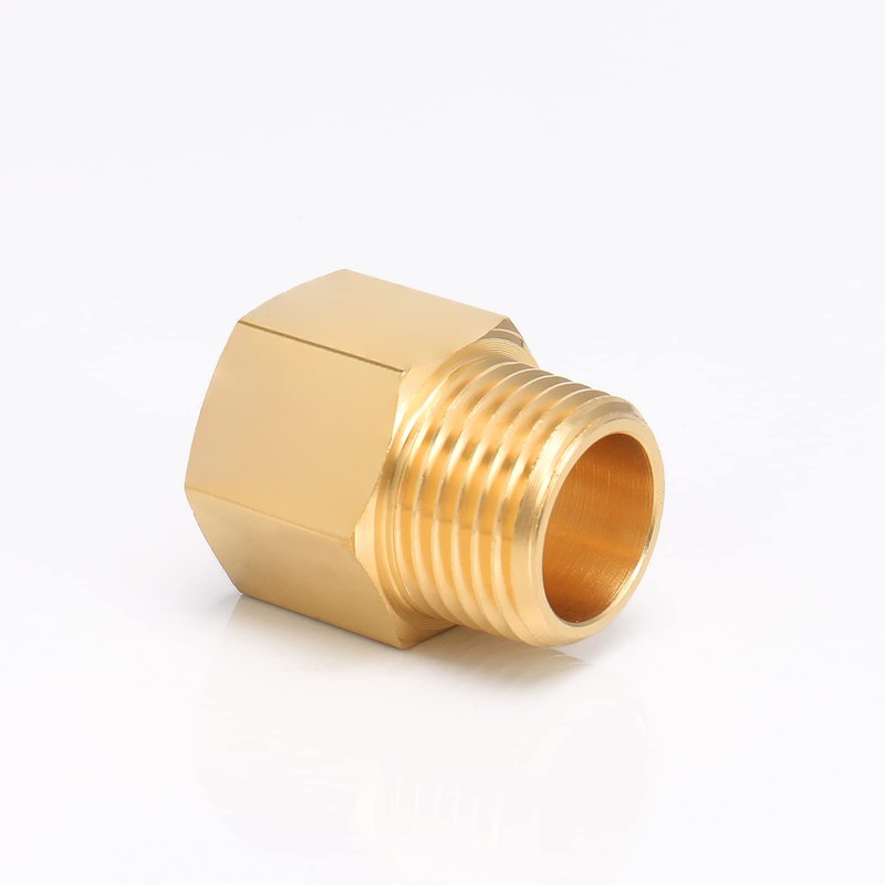 BathAce Brass Pipe Fitting, Heavy Duty Metal Thread Solid Brass
