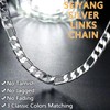Solid Sterling Silver Figaro Link Chain 24 inch 5.5mm Silver