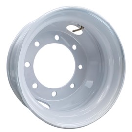 eCustomrim Trailer Wheel 17.5" 17.5X6.75 Hub Centric 8 Lug 275mm Center White Dual Dually Rim