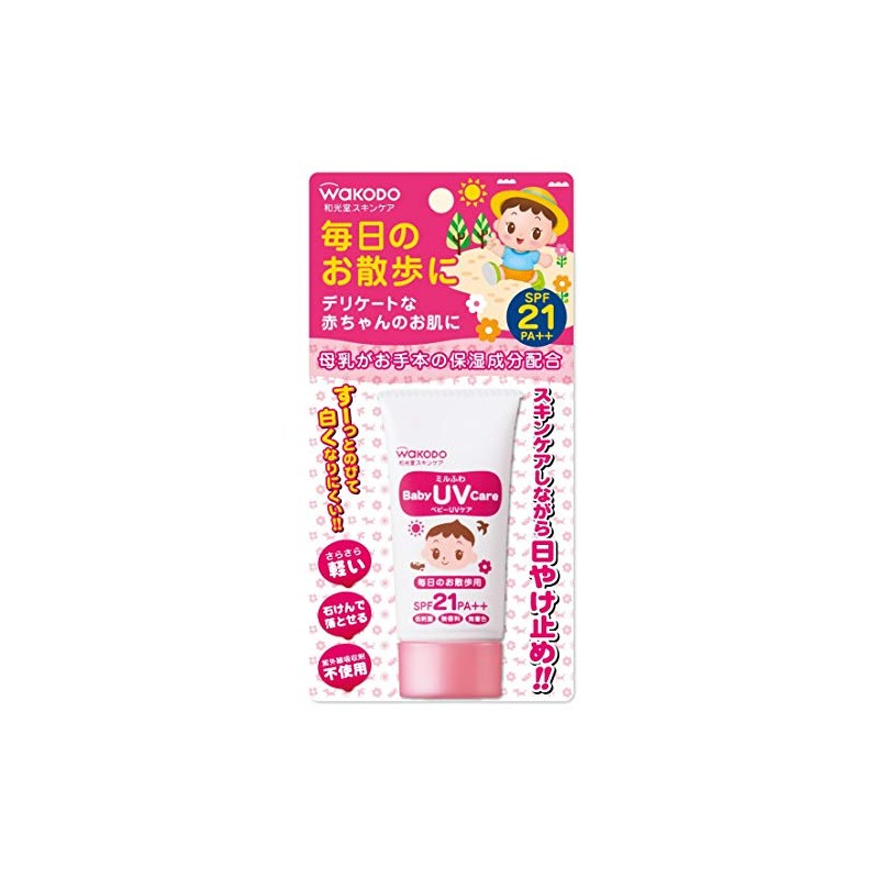 Wakodo SPF-21 Mil-Fuwa Baby UV Care for Everyday Walks, 1.1