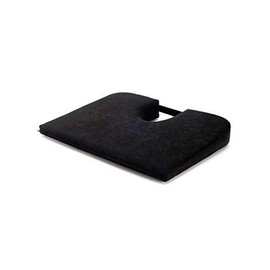Tush CUSH Home Office Orthopedic Large Computer Ergonomic Seat Cushion Original - Black Velour Fabric