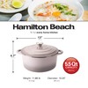 Hamilton Beach Enameled Cast Iron Dutch Oven 5.5-Quart Gray, Cream