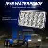 BESTZHEYU 2 pcs 4 x 6 inch LED Headlights Rectangular