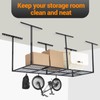 3x8Ft Heavy Duty Overhead Garage Storage Rack, Adjustable Ceiling Storage
