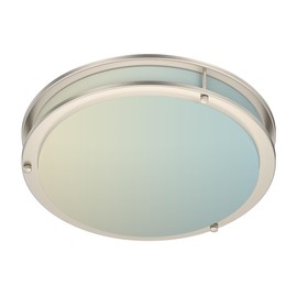 DYMOND LED Ceiling Light Flush Mount Dimmable Adjustable Lighting from Warm White to Daylight 2700K 3000K 3500K 4000K 5000K 5 in 1 Selectable CCT (Brushed Nickel, 16 Inch)