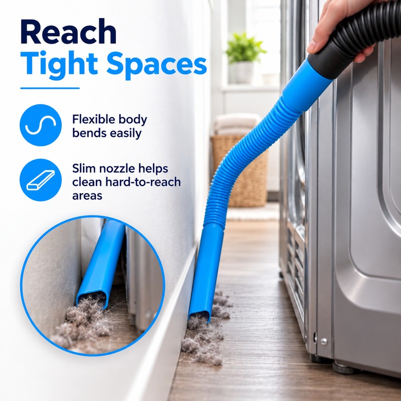 Dryer Vent Cleaner Hose Attachment for Home Maintenance – Flexible