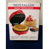 Nostalgia MyMini Waffle Maker Red 5 Inch Non-Stick Compact Size