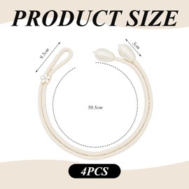 4 Pieces Of Small Flower Curtain Straps, Adjustable Curtain Straps, Curtain Fixing Bundlings, Curtain Accessories