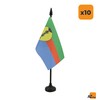 AZ FLAG - 10 New Caledonia Table Flags - 6"