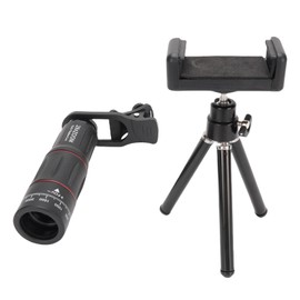 Phone Camera Lens Kit, Cell Phone Lens Attachments with 28X Telephoto/0.6X Wide Angle/20X Macro/198° Fisheye, Camera Attachment with Tripod