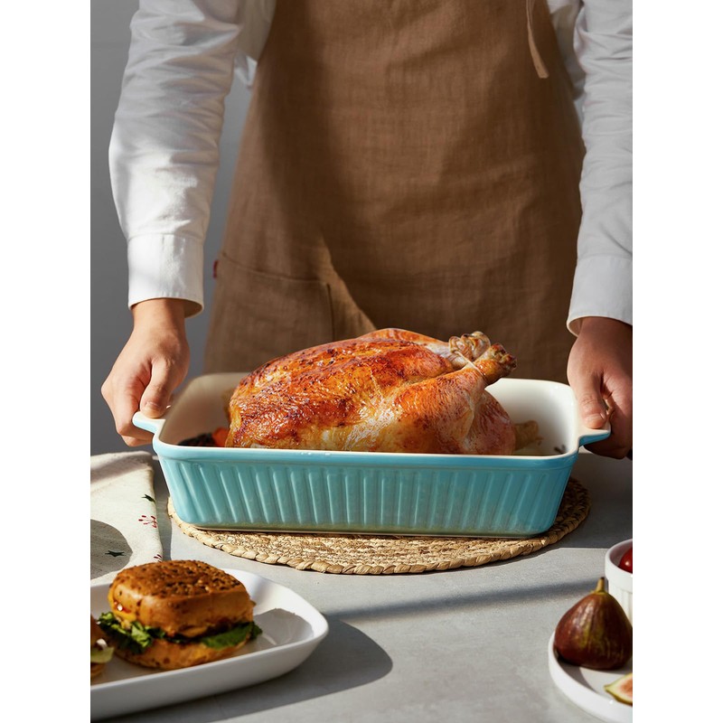DOWAN 9x13-inch Baking Dish, Deep Casserole Dishes for Oven, Lasagna