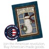 Breeze Decor H114164 Happy Holidays Snowman Vertical House Flag, 28"