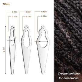 5 Pieces Dreadlock, Easy Loc Hair Tool for Dreadlocks, Interlocking Tool Needle, Sisterlock Crochet Tool for Hair Tightening Accessories