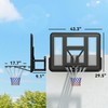 Soozier Wall Mounted Basketball Hoop, Reinforced Shatter Resistant 43" Backboard