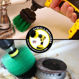 Drillbrush Power Bath Brush Electric Tile and Grout Brush Small Shower Track Brush
