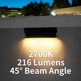 Modern 12inch 5W Hardscape Lighting,2700K Soft White Retaining Wall Lights,12V AC/DC Low Voltage Landscape Paver Lights,IP65 Waterproof Outdoor Step Light,50,000 Hours Lifespan,4 Packs
