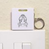 Azeeda 'Cute Princess Portrait' Keyring Tape Measure/Spirit Level Tool (KM00038753)