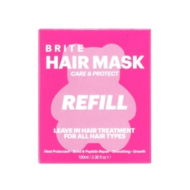 Brite Care & Protect Leave-In Hair Mask Treatment Refill - Bond & Peptide Repair to Smooth, Detangle & Strengthen All Hair Types - Vegan Cruelty-Free, Prevents Split Ends (3.38 Fl Oz)