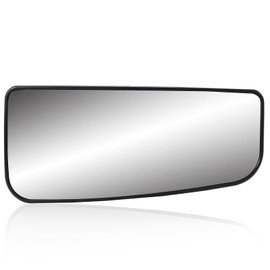 Passenger Right Side Heated Lower Tow Mirror Glass Replacement for 2015 2016 2017 2018 2019 2020 Ford F150, 2017-2020 Ford F250 F350 - Towing Convex Mirror with Rear Holder