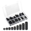 PATIKIL M5 Nylon Spacer Set, 180Pcs Non-Threaded ABS Round Spacer Standoff Assortment Electrical Outlet Spacers for PCB Motherboard, Circuit Board, Switch and Receptacle, Black
