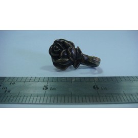 ADS ART DISPLAY SYSTEMS 5 ANTIQUE BRASS ROSE PUSH PIN WALL PICTURE HANGERS +FREE HANGING HARDWARE SAMPLE