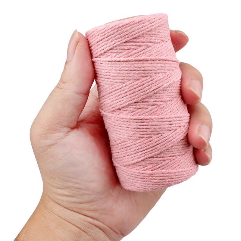Pink String,100M/328 Feet Cotton String Bakers Twine,2MM Cotton Cord,Heavy Duty