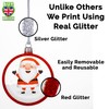 Articlings 12 Christmas Picture Baubles Window Stickers, Winter Holiday Clings,