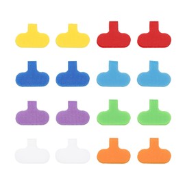 PATIKIL 16 Pcs Cable Labels, 1.14 x 1.5 Inch Wire Labels Writable Cord Labels Tags Wire Tags Markers for Electronics Computers Cable Reusable Management, 8 Color