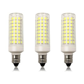 E11 LED Bulbs Dimmable 9W(Equivalent to 100w Halogen Bulbs Replacement)110V Cool White 6000K LED Corn Light Bulbs,JD T4 E11 Mini Candelabra Base,Dimmable,102 LED 2835 SMD, Pack of 3